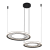Lampa sufitowa wisząca NEST 77W LED 61+41cm ML0525 Milagro nowoczesna oprawa oświetleniowa dwa świecące okręgi czarne czarna zwis Inspiracje Premium