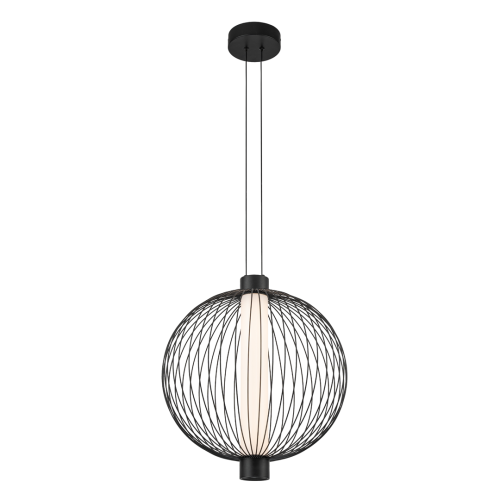 Lampa sufitowa wisząca KYOTO 32W LED śr. 43cm ML0526 Milagro nowoczesna oprawa oświetleniowa kula z drutów druciana czarna zwis Inspiracje Premium