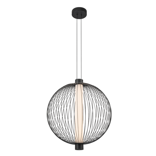 Lampa sufitowa wisząca KYOTO 39W LED śr. 54cm ML0527 Milagro nowoczesna oprawa oświetleniowa kula z drutów druciana czarna zwis Inspiracje Premium