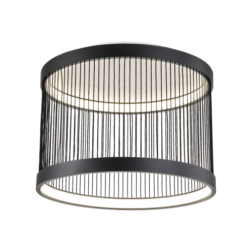 Lampa sufitowa Guarda 43W LED śr. 51cm ML0528 Milagro nowoczesna oprawa oświetleniowa okrąg z drutów druciana czarna Inspiracje Premium