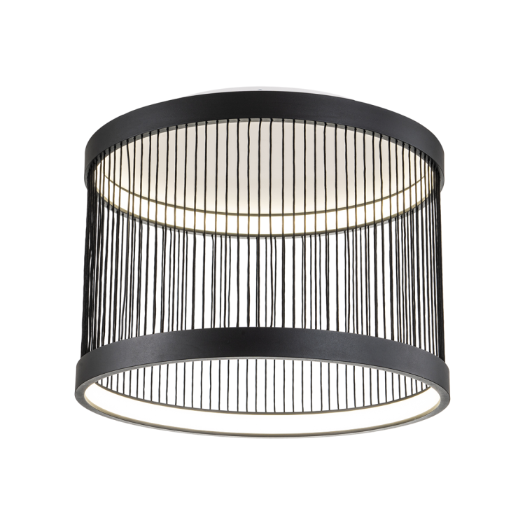 Lampa sufitowa Guarda 43W LED śr. 51cm ML0528 Milagro nowoczesna oprawa oświetleniowa okrąg z drutów druciana czarna Inspiracje Premium