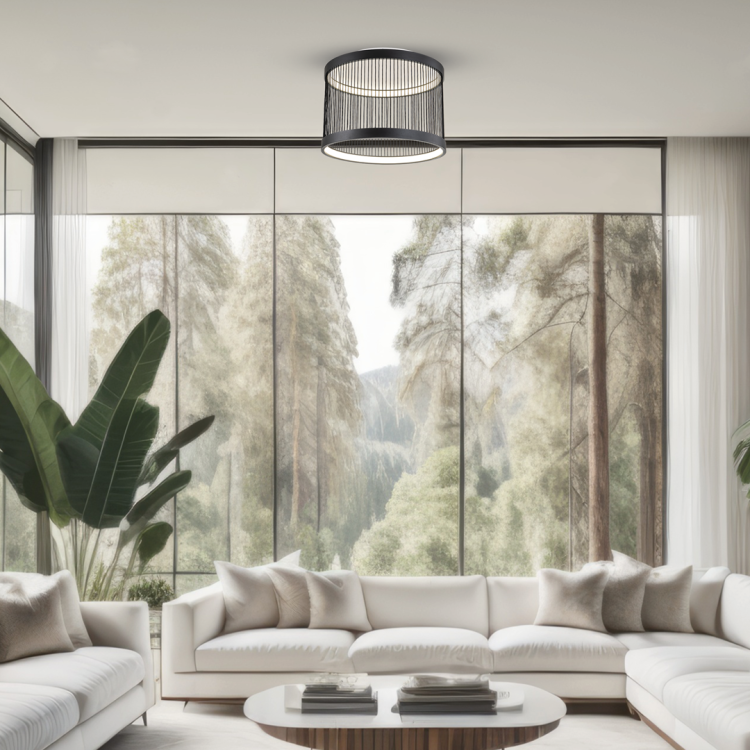 Lampa sufitowa Guarda 43W LED śr. 51cm ML0528 Milagro nowoczesna oprawa oświetleniowa okrąg z drutów druciana czarna Inspiracje Premium