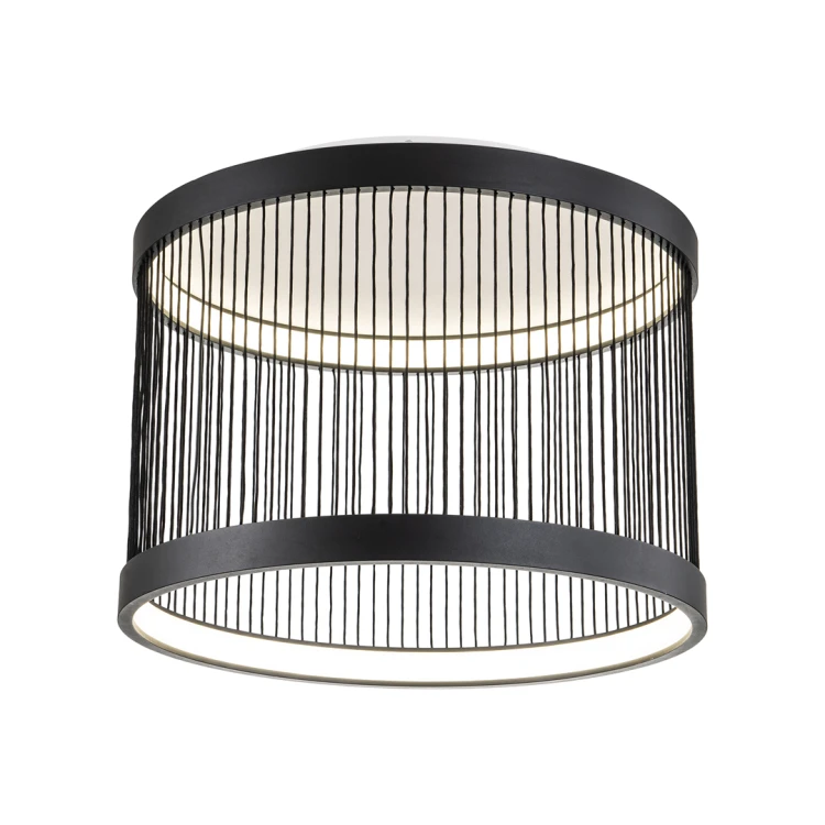 Lampa sufitowa Guarda 43W LED śr. 51cm ML0528 Milagro nowoczesna oprawa oświetleniowa okrąg z drutów druciana czarna Inspiracje Premium
