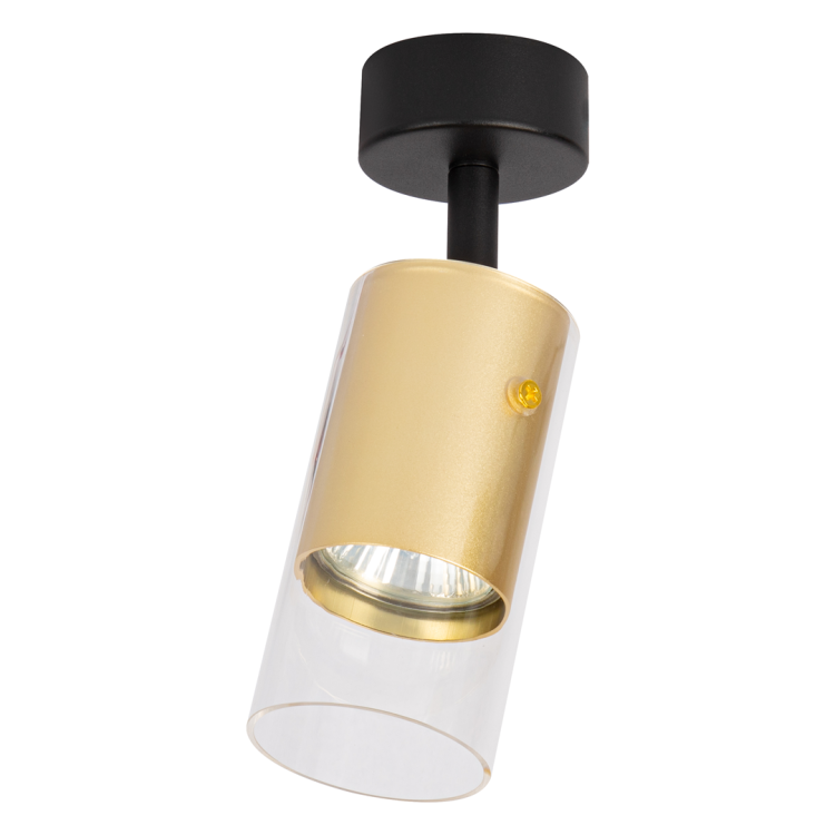 Lampa sufitowa natynkowa Loft Ricky Spot Złoty 1xGU10 ML0689 Milagro 1x GU10 6cm Spot oświetleniowa Industrialna nowoczesna ścienna kinkiet ścienno-sufitowa metal czarna czarno złota Inspiracje Premium
