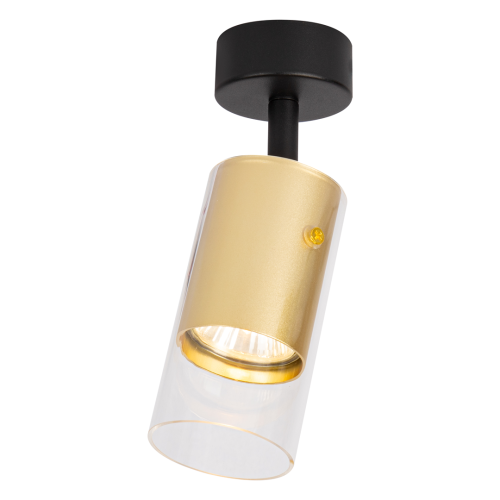 Lampa sufitowa natynkowa Loft Ricky Spot Złoty 1xGU10 ML0689 Milagro 1x GU10 6cm Spot oświetleniowa Industrialna nowoczesna ścienna kinkiet ścienno-sufitowa metal czarna czarno złota Inspiracje Premium