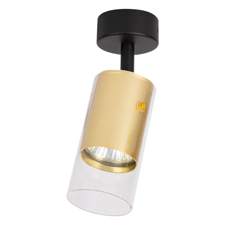 Lampa sufitowa natynkowa Loft Ricky Spot Złoty 1xGU10 ML0689 Milagro 1x GU10 6cm Spot oświetleniowa Industrialna nowoczesna ścienna kinkiet ścienno-sufitowa metal czarna czarno złota Inspiracje Premium