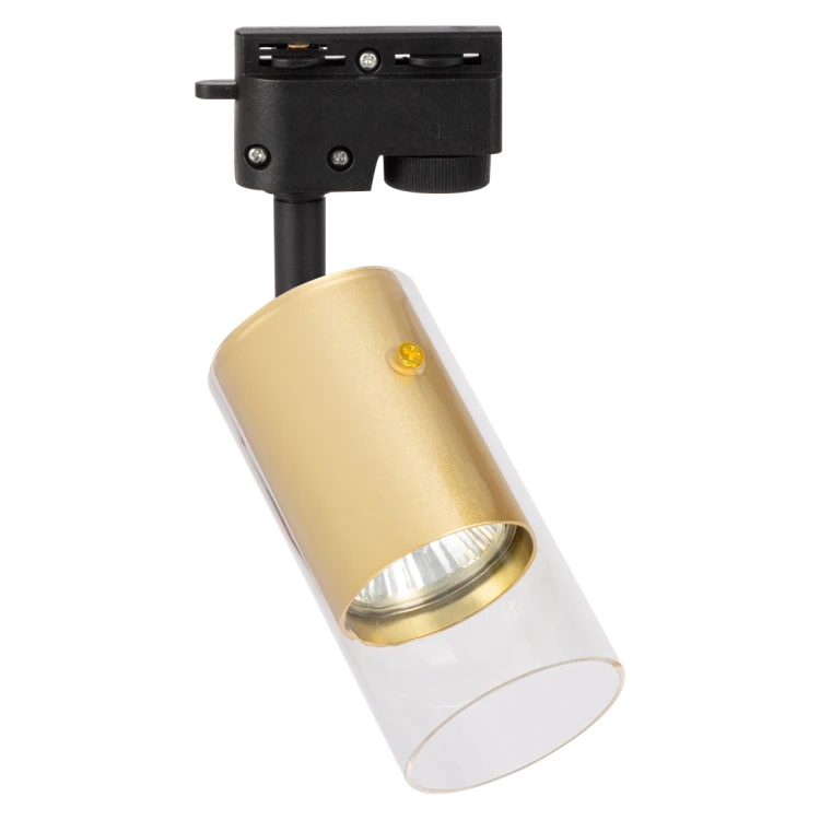 Lampa szynowa Reflektor szynowy jednofazowa Ricky Track Złoty 1xGU10 ML0690 Milagro GU10 Loft nowoczesna sufitowa ścienna oświetlenie szynowe 230V do szynoprzewodu czarny czarno złota Inspiracje Premium