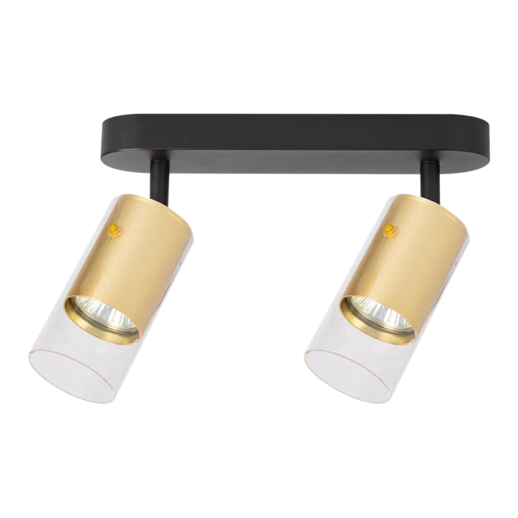 Lampa sufitowa listwa szyna natynkowa Ricky Spot Złoty 2xGU10 ML0691 Milagro 26cm Spot oświetleniowa Industrialna nowoczesna czarna czarno złota nawierzchniowa jak szynoprzewód Inspiracje Premium