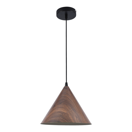 Lampa sufitowa wisząca Bosco 1xE27 MLP0871 Milagro 1x E27 30cm nowoczesna oprawa oświetleniowa okrągła metal w kolorze drewna zwis Inspiracje Premium