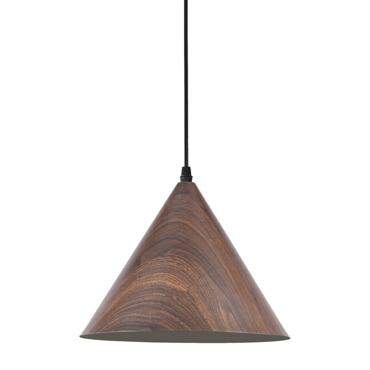 Lampa sufitowa wisząca Bosco 1xE27 MLP0871 Milagro 1x E27 30cm nowoczesna oprawa oświetleniowa okrągła metal w kolorze drewna zwis Inspiracje Premium