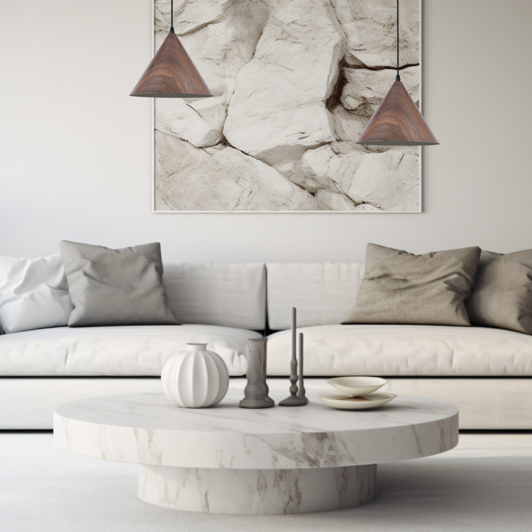 Lampa sufitowa wisząca Bosco 1xE27 MLP0871 Milagro 1x E27 30cm nowoczesna oprawa oświetleniowa okrągła metal w kolorze drewna zwis Inspiracje Premium