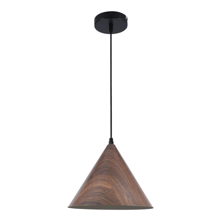 Lampa sufitowa wisząca Bosco 1xE27 MLP0871 Milagro 1x E27 30cm nowoczesna oprawa oświetleniowa okrągła metal w kolorze drewna zwis Inspiracje Premium