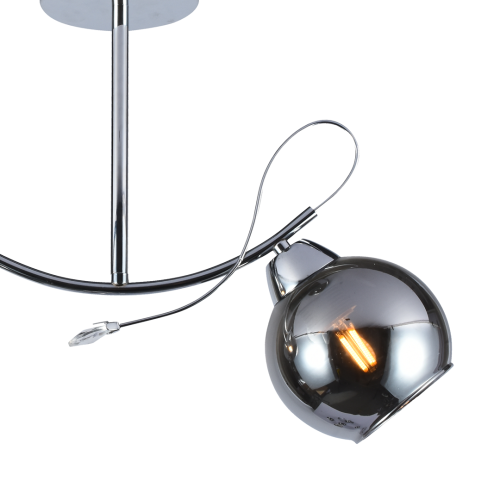 Lampa sufitowa Connor 2xE27 MLP0873 Milagro 2x E27 48cm nowoczesna oprawa oświetleniowa szklane kule metal chrom zwis Inspiracje Premium