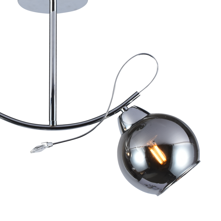 Lampa sufitowa Connor 2xE27 MLP0873 Milagro 2x E27 48cm nowoczesna oprawa oświetleniowa szklane kule metal chrom zwis Inspiracje Premium