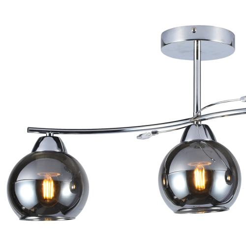 Lampa sufitowa Connor 3xE27 MLP0874 Milagro 3x E27 64cm nowoczesna oprawa oświetleniowa szklane kule metal chrom Inspiracje Premium