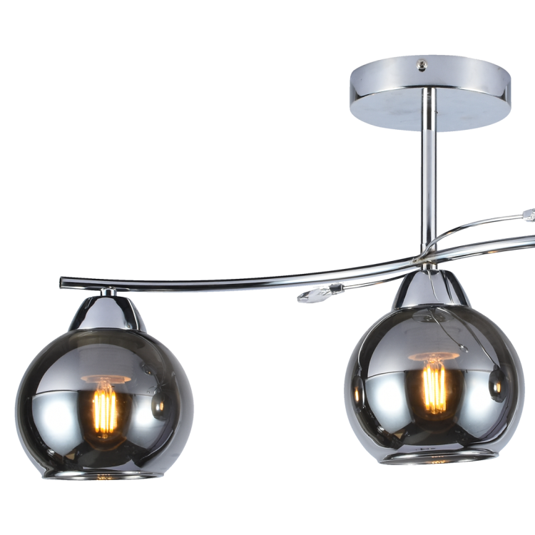 Lampa sufitowa Connor 3xE27 MLP0874 Milagro 3x E27 64cm nowoczesna oprawa oświetleniowa szklane kule metal chrom Inspiracje Premium