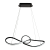Lampa sufitowa wisząca fale Industrialna Loft MARCO BLACK 42W LED ML8116 Milagro 4000K 73cm nowoczesna oprawa oświetleniowa wyginana metal żyrandol czarny czarna zwis Inspiracje Premium