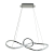 Lampa sufitowa wisząca fale Industrialna Loft MARCO CHROME 42W LED ML8116 Milagro 4000K 73cm nowoczesna oprawa oświetleniowa wyginana metal żyrandol chrom zwis Inspiracje Premium