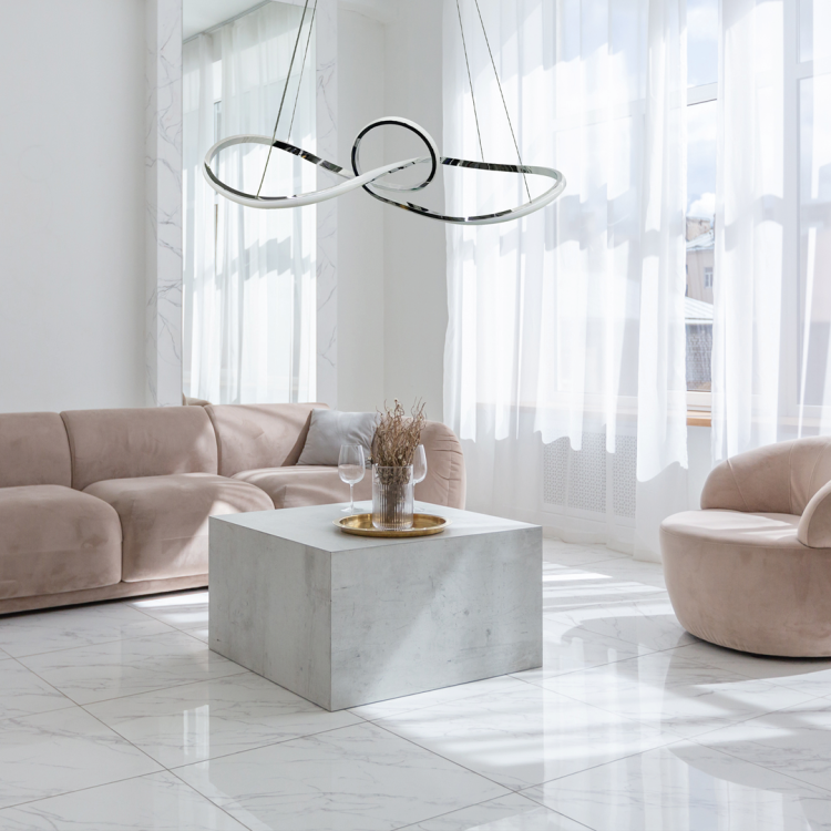Lampa sufitowa wisząca fale Industrialna Loft MARCO CHROME 42W LED ML8116 Milagro 4000K 73cm nowoczesna oprawa oświetleniowa wyginana metal żyrandol chrom zwis Inspiracje Premium