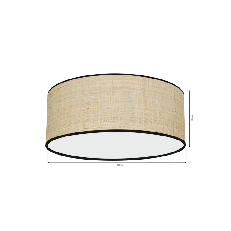 Lampa sufitowa MARSHALL NEW / RATTAN 2xE27 40cm MLP71067 Milagro 2x E27 nowoczesna oprawa oświetleniowa okrągła rattanowa Inspiracje Premium
