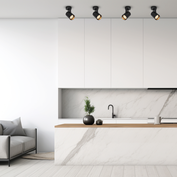 Lampa sufitowa natynkowa Loft Volf Spot Czarny 1xGU10 ML0675 Milagro 1x GU10 6cm Spot oświetleniowa Industrialna nowoczesna ścienna kinkiet ścienno-sufitowa metal czarna Inspiracje Premium