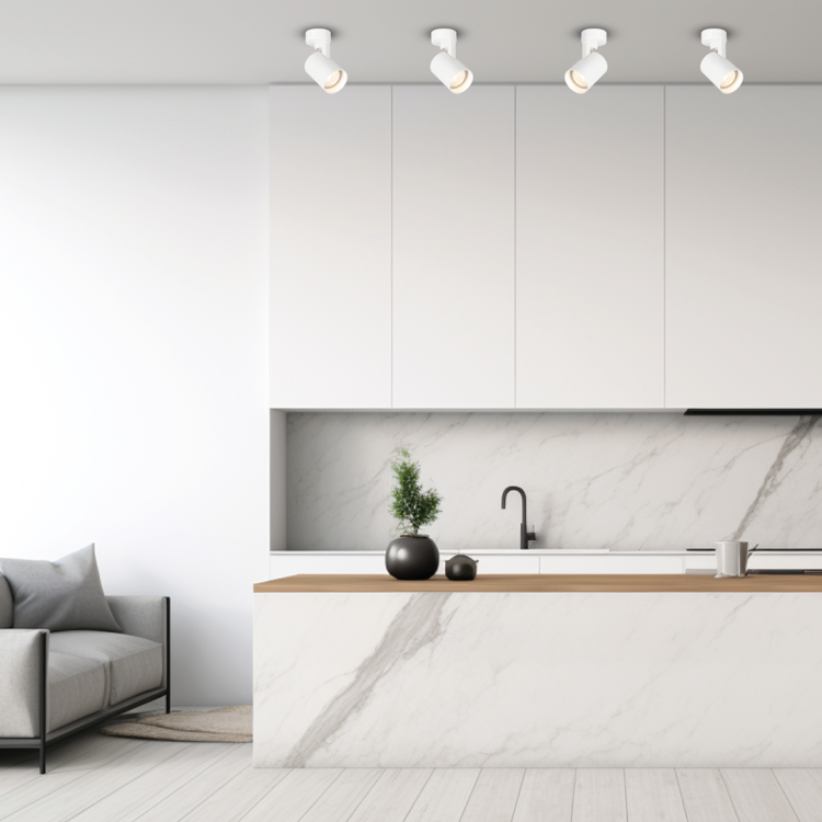 Lampa sufitowa natynkowa Loft Volf Spot Biały 1xGU10 ML0676 Milagro 1x GU10 6cm Spot oświetleniowa Industrialna nowoczesna ścienna kinkiet ścienno-sufitowa metal biała Inspiracje Premium