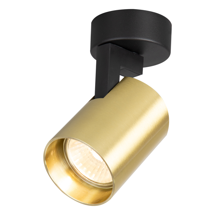 Lampa sufitowa natynkowa Loft Volf Spot Złoty 1xGU10 ML0677 Milagro 1x GU10 6cm Spot oświetleniowa Industrialna nowoczesna ścienna kinkiet ścienno-sufitowa metal czarna czarno złota Inspiracje Premium