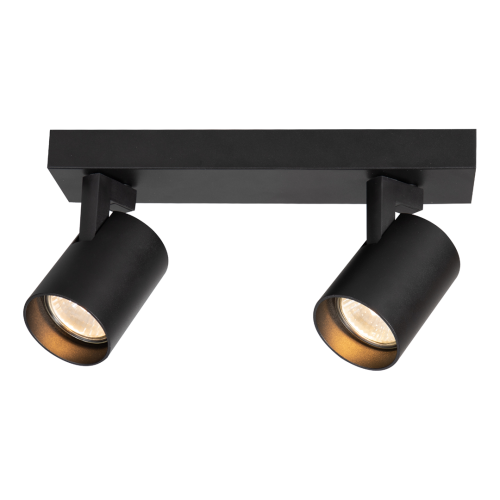 Lampa sufitowa listwa szyna natynkowa Volf Spot Czarny 2xGU10 ML0678 Milagro 26cm Spot oświetleniowa Industrialna nowoczesna czarna nawierzchniowa jak szynoprzewód Inspiracje Premium