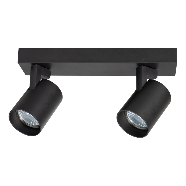 Lampa sufitowa listwa szyna natynkowa Volf Spot Czarny 2xGU10 ML0678 Milagro 26cm Spot oświetleniowa Industrialna nowoczesna czarna nawierzchniowa jak szynoprzewód Inspiracje Premium