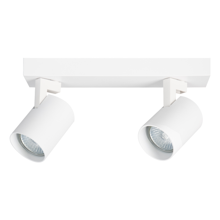 Lampa sufitowa listwa szyna natynkowa Volf Spot Biały 2xGU10 ML0679 Milagro 26cm Spot oświetleniowa Industrialna nowoczesna biała nawierzchniowa jak szynoprzewód Inspiracje Premium