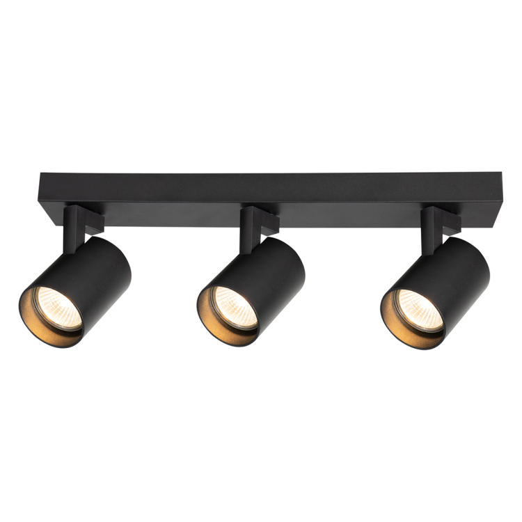 Lampa sufitowa listwa szyna natynkowa Volf Spot Czarny 3xGU10 ML0681 Milagro 38cm Spot oświetleniowa Industrialna nowoczesna czarna nawierzchniowa jak szynoprzewód Inspiracje Premium