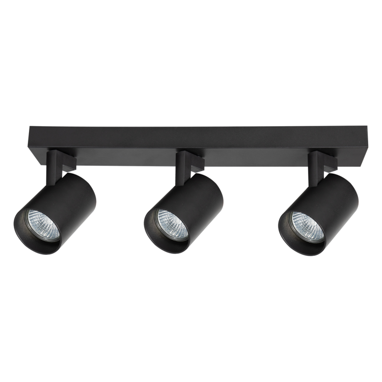 Lampa sufitowa listwa szyna natynkowa Volf Spot Czarny 3xGU10 ML0681 Milagro 38cm Spot oświetleniowa Industrialna nowoczesna czarna nawierzchniowa jak szynoprzewód Inspiracje Premium