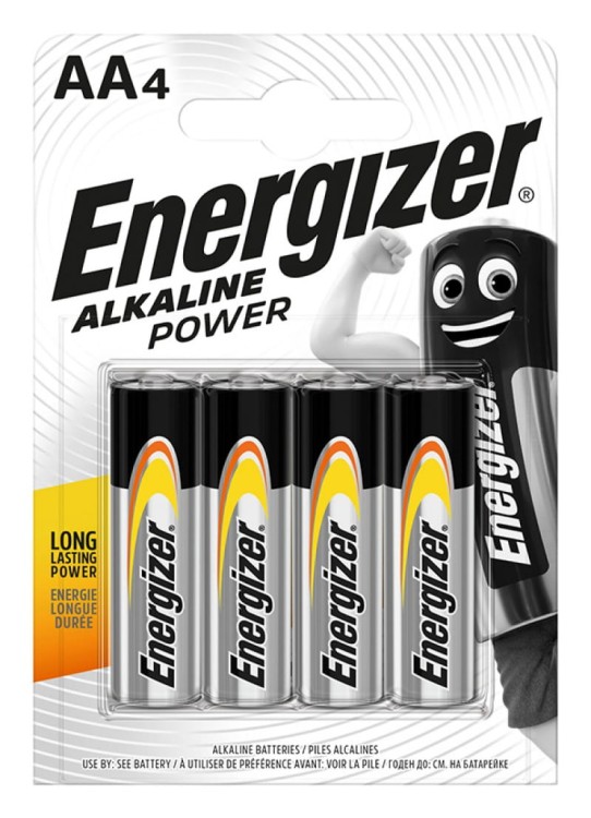 Bateria alkaliczna Energizer Alkaline Power AP AA LR06 LR6 1,5V 4 sztuki blister R6 MN 1500 Mignon AM3 E91 baterie alkaliczne