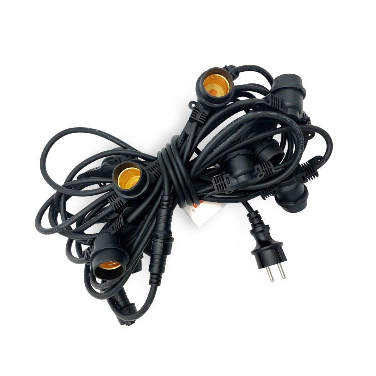 Lampki ogrodowe Girlanda Łańcuch Party 10m 10 x LED E27 do Ogrodu wymienne Żarówki KTMA210M10G MIMOSA Kobi Dekoracyjny IP44 10xE27 Dekoracja sznur czarny