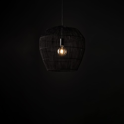 Lampa sufitowa Wisząca HAITI S 11166 Nowodvorski Lighting w stylu boho rattanowa czarna Inspiracje Premium