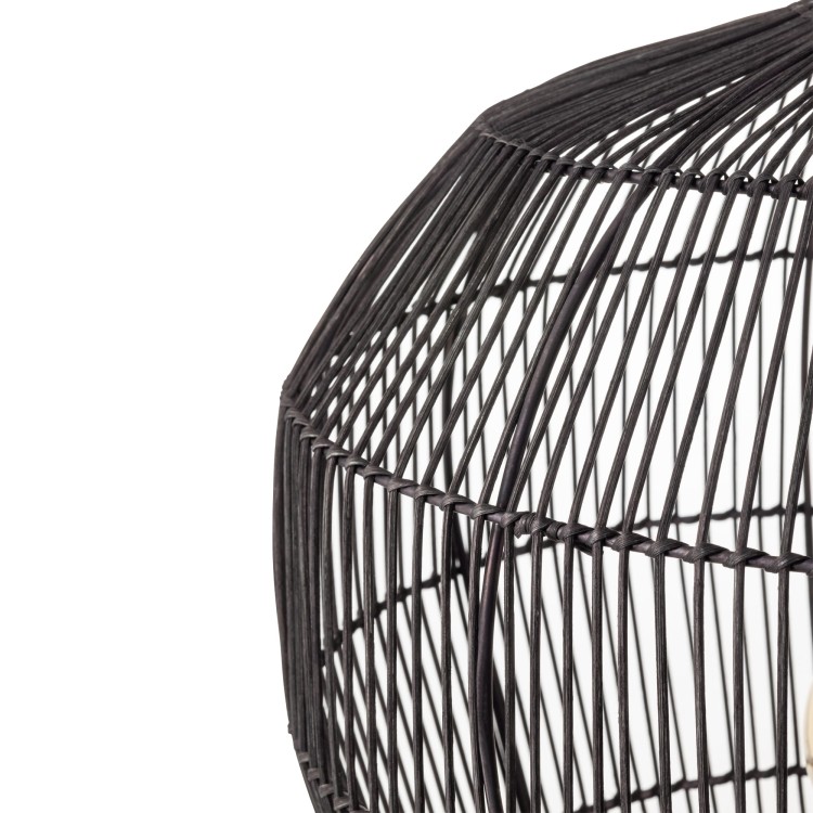 Lampa sufitowa Wisząca HAITI S 11166 Nowodvorski Lighting w stylu boho rattanowa czarna Inspiracje Premium