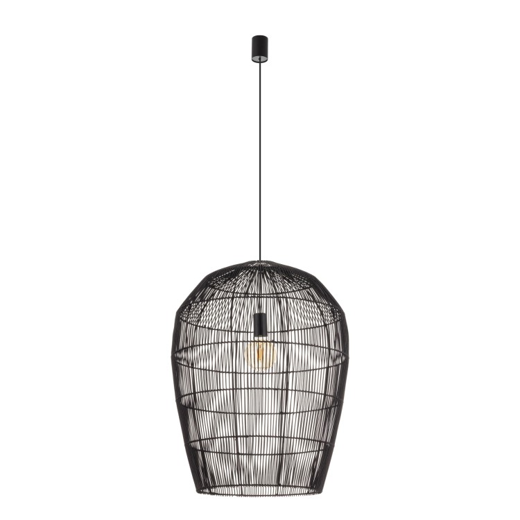 Lampa sufitowa Wisząca HAITI L 11168 Nowodvorski Lighting w stylu boho rattanowa czarna Inspiracje Premium