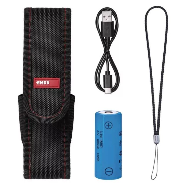 Latarka metalowa taktyczna CREE LED Ultibright 90 IP65 P3190 Emos 1200lm Ładowalna Akumulator Li-Ion surwiwal survival survivor trwała wodoodporna