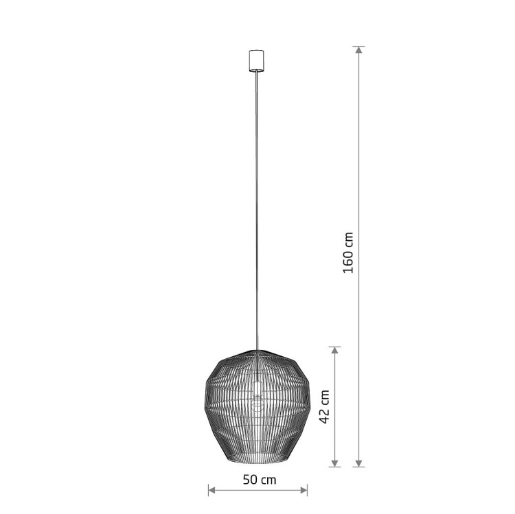 Lampa sufitowa Wisząca HAITI M 11167 Nowodvorski Lighting w stylu boho rattanowa czarna Inspiracje Premium
