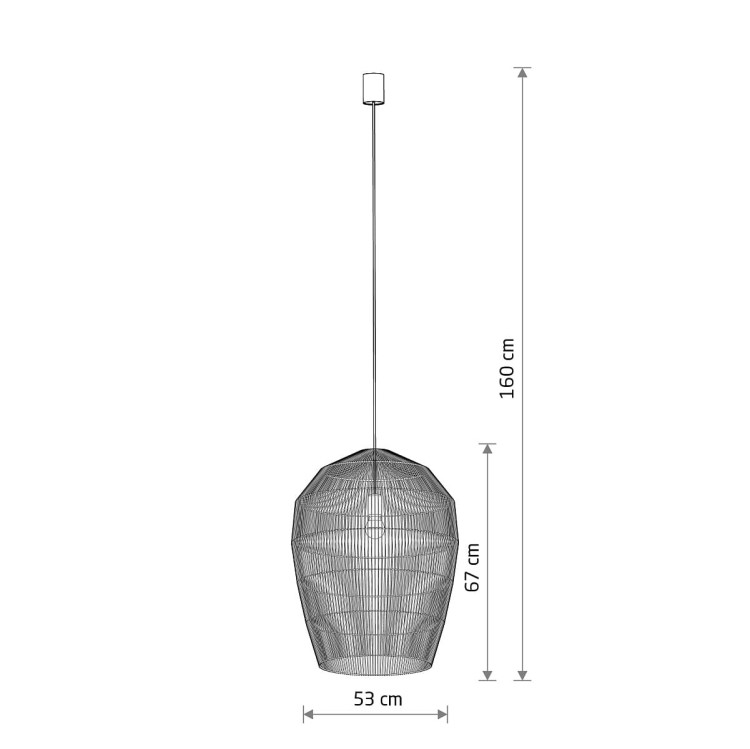 Lampa sufitowa Wisząca HAITI L 11168 Nowodvorski Lighting w stylu boho rattanowa czarna Inspiracje Premium