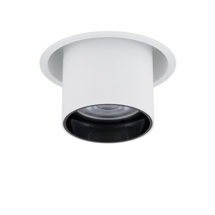 Lampa sufitowa punktowa podtynkowa MONO SLIDE WHITE/WHITE/BLACK 10796 NOWODVORSKI Lighting 1x GU10 Spot oświetleniowa nowoczesna sufitowa chowana wsuwana metal biało czarna biała Inspiracje Premium