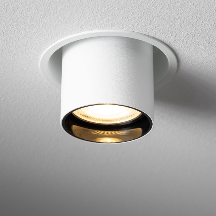 Lampa sufitowa punktowa podtynkowa MONO SLIDE WHITE/WHITE/BLACK 10796 NOWODVORSKI Lighting 1x GU10 Spot oświetleniowa nowoczesna sufitowa chowana wsuwana metal biało czarna biała Inspiracje Premium