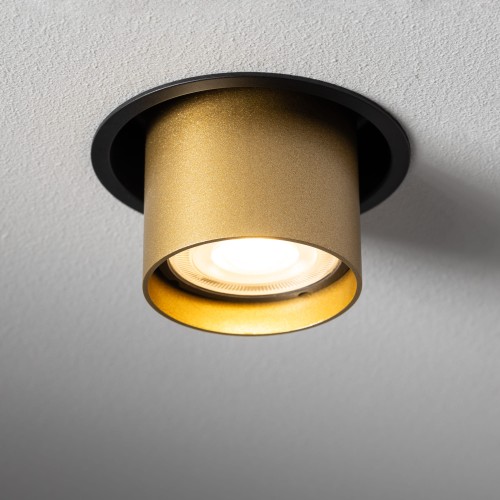 Lampa sufitowa punktowa podtynkowa MONO SLIDE BLACK/GOLD 10800 NOWODVORSKI Lighting 1x GU10 Spot oświetleniowa nowoczesna sufitowa chowana wsuwana metal czarno złota czarna złota czarny złoty Inspiracje Premium