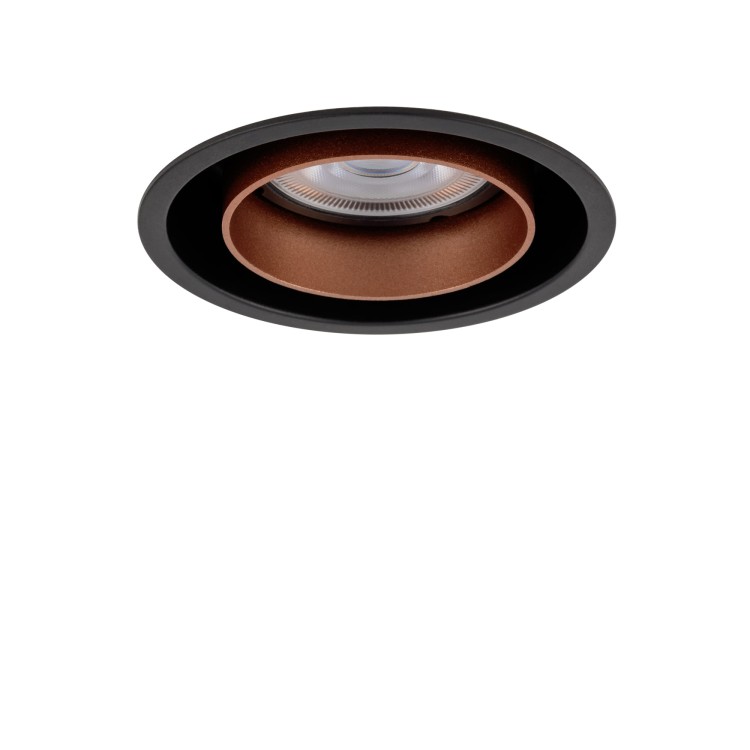 Lampa sufitowa punktowa podtynkowa MONO SLIDE BLACK/COPPER 10801 NOWODVORSKI Lighting 1x GU10 Spot oświetleniowa nowoczesna sufitowa chowana wsuwana metal czarno miedziana czarna miedź czarny satynowa miedź Inspiracje Premium