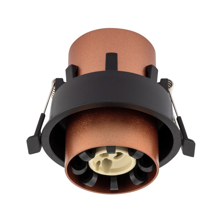 Lampa sufitowa punktowa podtynkowa MONO SLIDE BLACK/COPPER 10801 NOWODVORSKI Lighting 1x GU10 Spot oświetleniowa nowoczesna sufitowa chowana wsuwana metal czarno miedziana czarna miedź czarny satynowa miedź Inspiracje Premium