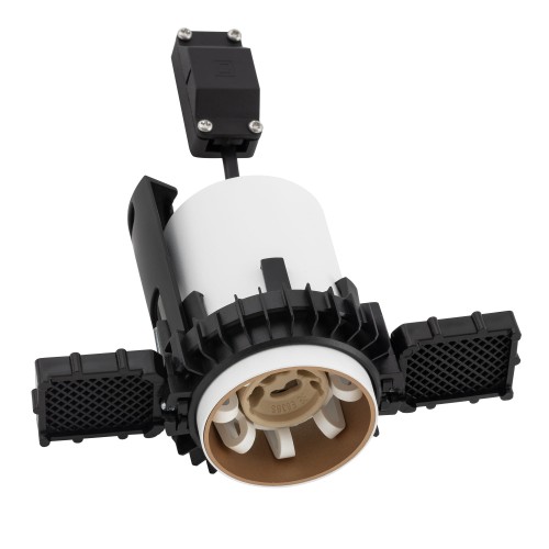 Lampa sufitowa punktowa podtynkowa MONO SLIDE TRIMLESS WHITE/GOLD 10804 NOWODVORSKI Lighting 1x GU10 Spot oświetleniowa nowoczesna sufitowa chowana wsuwana metal biało złota biała złoty Inspiracje Premium