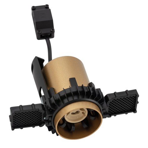 Lampa sufitowa punktowa podtynkowa MONO SLIDE TRIMLESS GOLD 10805 NOWODVORSKI Lighting 1x GU10 Spot oświetleniowa nowoczesna sufitowa chowana wsuwana metal złota satynowy złoty Inspiracje Premium