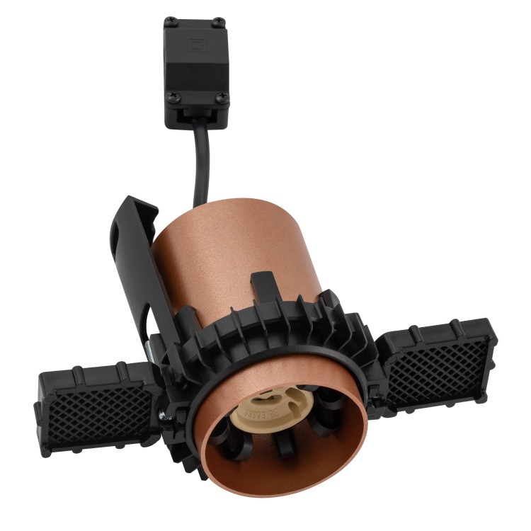 Lampa sufitowa punktowa podtynkowa MONO SLIDE TRIMLESS COPPER 10807 NOWODVORSKI Lighting 1x GU10 Spot oświetleniowa nowoczesna sufitowa chowana wsuwana metal satynowa miedź miedziana miedziany Inspiracje Premium