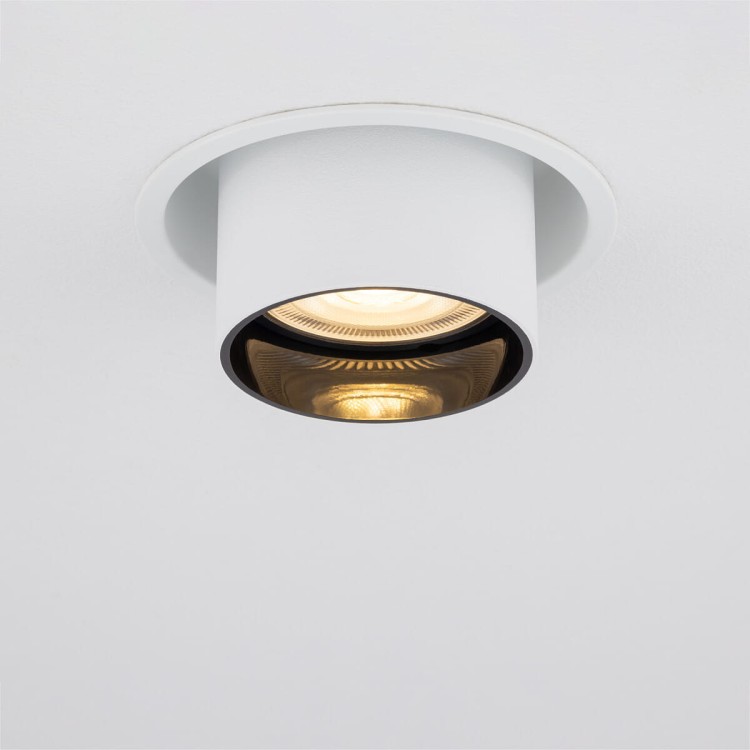Lampa sufitowa punktowa podtynkowa MONO SLIDE WHITE/WHITE/BLACK 10796 NOWODVORSKI Lighting 1x GU10 Spot oświetleniowa nowoczesna sufitowa chowana wsuwana metal biało czarna biała Inspiracje Premium