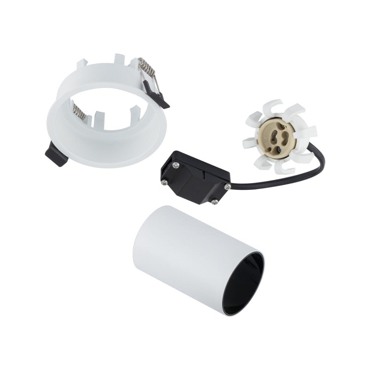 Lampa sufitowa punktowa podtynkowa MONO SLIDE WHITE/WHITE/BLACK 10796 NOWODVORSKI Lighting 1x GU10 Spot oświetleniowa nowoczesna sufitowa chowana wsuwana metal biało czarna biała Inspiracje Premium